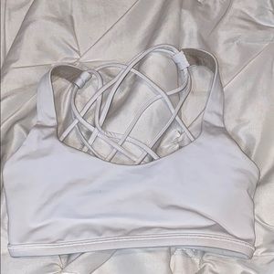 White Lululemon sports bra